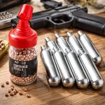 Garrafas Pistola De Co2 5+1000 Balines 4,5 Chumbos Crosman