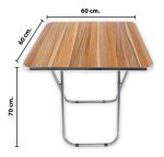 Mesa Plegable Cuadrada 60x60x70cm Gran Aventura - Imagen 3