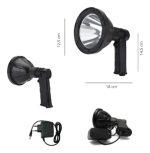 Linterna De Mano Recargable Eagleye Led T6 10w Negro 810lm Caza Pesca Blanco - Imagen 5