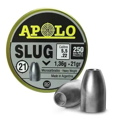 D_841260-MLU50232918805_062022-O.jpg Chumbos Apolo Slug 5.5mm X 250 Uni Precisión Y Potencia - Imagen 1