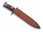 Cuchillo Bayoneta Ak47 Caza Estocada Vaina De Cuero - Imagen 3