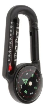 Mosqueton Llavero De Supervivencia Con Brujula Y Termometro