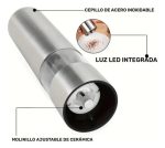 Molinillo Para Pimienta A Batería En Acero Inoxidable - Imagen 3
