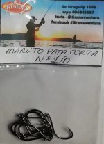 Anzuelo Negro Maruto Pata Corta N°1/0 Pesca Rio Costa - Imagen 2