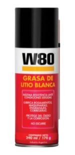 Lubricante Multiuso W80 250ml Grasa De Litio Blanca 240g