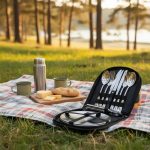Set De Cubiertos Y Platos Metálicos Para Camping O Asado - Imagen 3