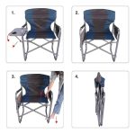 Silla Plegable Reforzada Con Mesa Y Posa Vaso Para Camping - Imagen 8