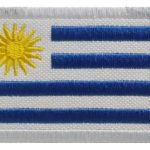 Bandera De Países Bordada Con Velcro 8x5 Cm Original