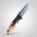 Navaja Plegable Cuchillo Táctico Y Clásico Madera 3 Modelos - Imagen 2