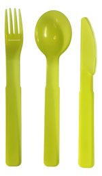 Set Cubiertos Resistentes X3 Camping Acrílico Alto Impacto - Imagen 2