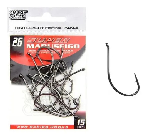 D_818250-MLA99595844698_122025-O.jpg Anzuelo Super Maruseigo N°26 Acero Carbono X15 Marine Sports - Imagen 1