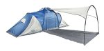 Carpa 9 Personas 3 Dormitorios Con Doble Techo Living Bolso Azul/blanco