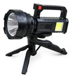Foco Linterna Con Tripode Recargable Luz Led Caza Camping - Imagen 2