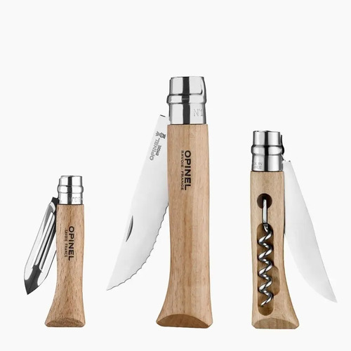 D_844610-MLU49876432012_052022-O.jpg Kit De Cocina Opinel Nomade 3 Navajas, Tabla Y Paño - Imagen 1