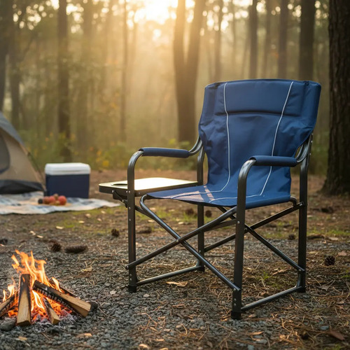 D_844954-MLU100361639004_122025-O.jpg Silla Plegable Reforzada Con Mesa Y Posa Vaso Para Camping - Imagen 1