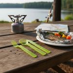 Set Cubiertos Resistentes X3 Camping Acrílico Alto Impacto