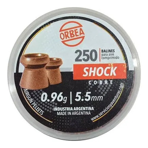 D_863836-MLU71588675123_092023-O.jpg Chumbos Orbea Shock Hollow Cobreado 5,5mm 250 Unidades Caza - Imagen 1
