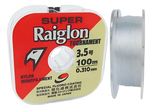 D_872892-MLU93701795894_102025-O.jpg Tanza Nylon Monofilamento Super Raiglon 0.148 Mm Gris Claro - Imagen 1