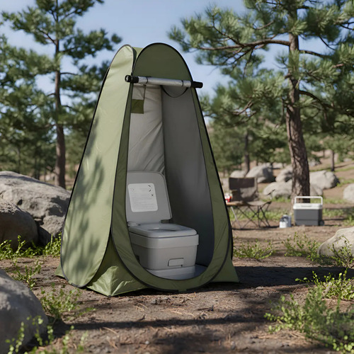 D_889695-MLU94085297683_102025-O.jpg Inodoro Baño Quimico Portatil + Carpa Autoarmable Camping - Imagen 1