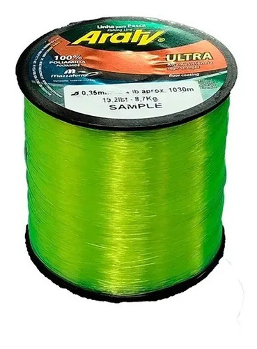D_890856-MLU32031224607_082019-O.jpg Bobina Tanza Nylon Monofilamento Araty 0.45 Mm Amarillo Fluo - Imagen 1