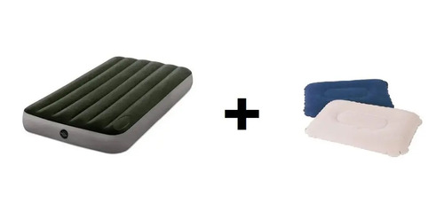D_905129-MLU47717592272_092021-O.jpg Colchon Inflable Intex 1 Plaza C/inflador Incorp + Almohada - Imagen 1