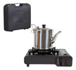 Tetera Acero 2lts + Anafe Portatil Ideal Hogar O Camping