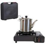 Tetera Acero 2lts + Anafe Portatil Ideal Hogar O Camping