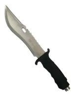 Cuchillo Táctico Caza Columbia Con Vaina Filo Liso Dentado - Imagen 2