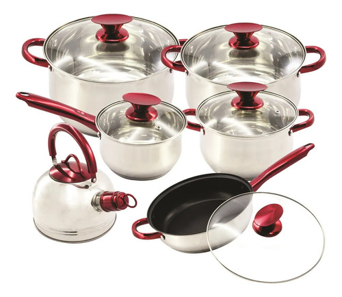 D_968406-MLA108964015387_032026-O.jpg Juego De Batería 12 Piezas Cocina De Acero Inoxidable Plateado - Imagen 1