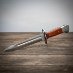 Cuchillo Bayoneta Ak47 Caza Estocada Vaina De Cuero - Imagen 4