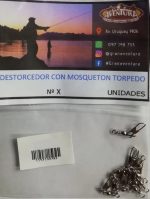 Destorcedor Mosqueton Torpedo 2cm X 20un Pesca Rio Costa - Imagen 2