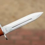 Cuchillo Bayoneta Ak47 Caza Estocada Vaina De Cuero - Imagen 5