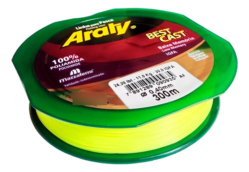 D_999358-MLU93715501186_102025-O.jpg Bobina Tanza Nylon Monofilamento Araty 0.50 Mm Amarillo Fluo - Imagen 1