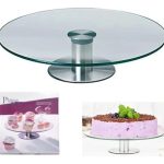 Plato Giratorio De Vidrio Para Tortas Con Pie Alto
