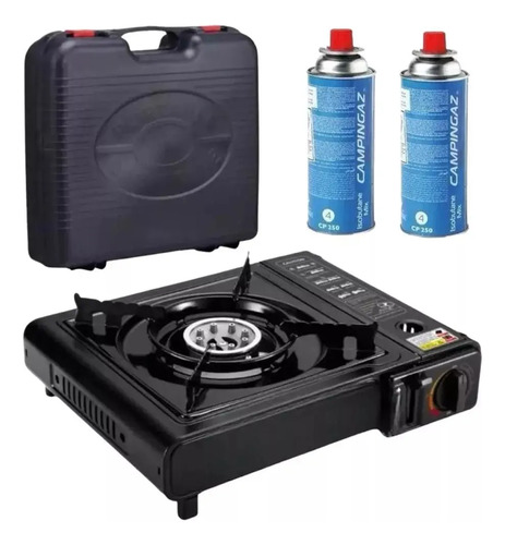D_720471-MLU74825794565_022024-O.jpg Anafe Portatil Con Valija Mas 2 Gas Butano Camping Viaje - Imagen 1
