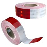 Cinta Adhesiva Reflectiva Roja Y Blanca 45 Metros