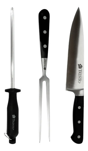 D_829963-MLU84514944321_052025-O.jpg Set Cuchillo Trinche Y Chaira Para Asado Trento Español - Imagen 1