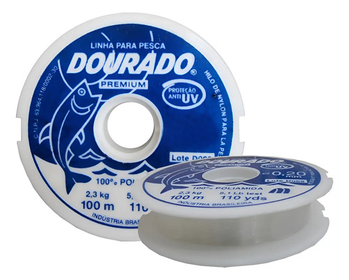 D_899301-MLU93602998604_102025-O.jpg Tanza Nylon Monofilamento Dourado 0.80 Mm Transparente - Imagen 1