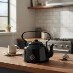 Pava Sue 14 Esmaltada Clasica 1 Litro Mate Cocina Negro - Imagen 2