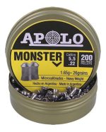 Chumbos Apolo Monster Ideal Para Caza 5.5 X 200 26grains - Imagen 3