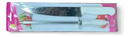 D_968016-MLU96667436956_112025-O.jpg Cuchillo Blanco + Chaira Cocina Todo Uso - Imagen 1