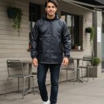 Campera Unisex De Lluvia Impermeable Con Capucha Nylon Pvc